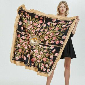 130*130cm Middle Eastern Style Women's Scarf 100% silk Scarf # 103